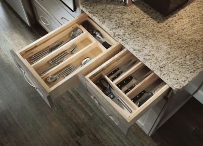 Base With Wood Cutlery Inserts