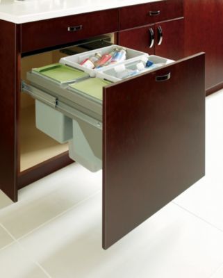 24" Base with Slide-Out Waste Centre (in Cherry Mulberry)