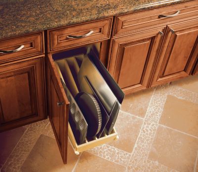 Sliding Shelf with Tray Organizer