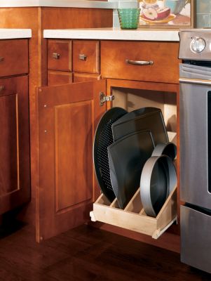Sliding Shelf with Tray Organizer