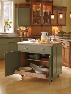 Floating Island With Sliding Shelf
