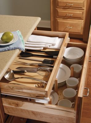 2-Drawer Base with Sliding Shelf and Pegged Dish Organizer