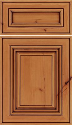 Rustic Alder Raised Panel Square with 5-Piece Drawer Front