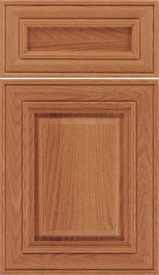 Oak Raised Panel Square with 5-Piece Drawer Front