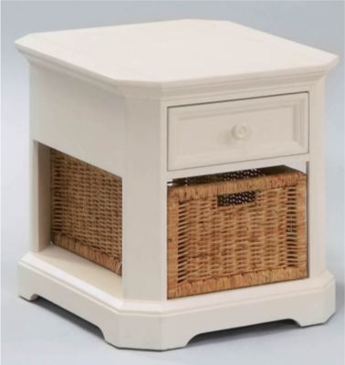 Coastal Way End Table, White