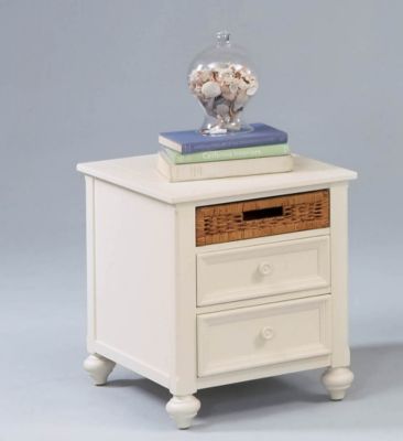 Coastal Way Drawer End Table, White