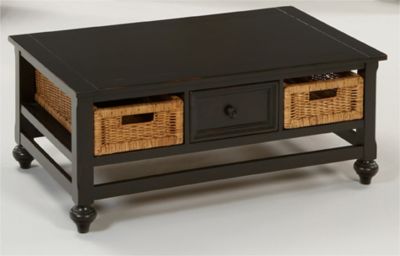 Coastal Way Rectangular Coffee Table, Black