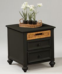 Coastal Way Drawer End Table, Black