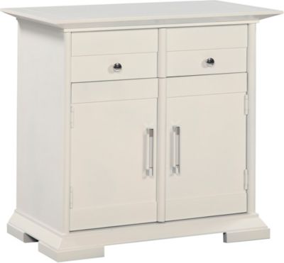 Perspectives Arctic White Door Nightstand