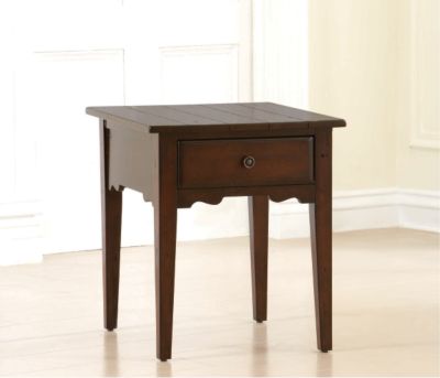 4670-002  : Attic Heirlooms Fireside Cherry  One Drawer End Table