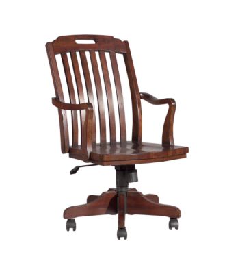 4670-093  : Attic Heirlooms Fireside Cherry  Swivel Desk Chair