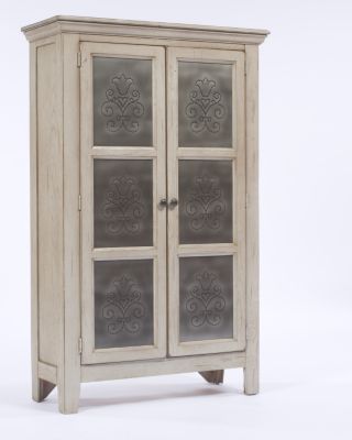 Attic Heirlooms Attic Heirlooms Pie Safe, Stone Grey