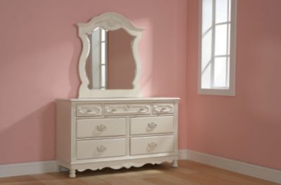 Genevieve Kids Drawer Dresser and Mirror