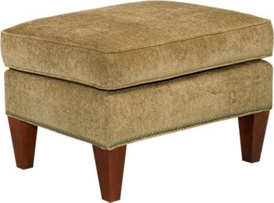 Lauren Ottoman (Brass Nailhead Trim)