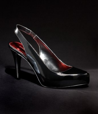 PATENT SLING-BACK HEELS