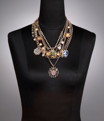LAYERED MILITARY CHARM NECKLACE