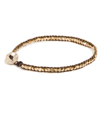 METAL BEADED CORD BRACELET