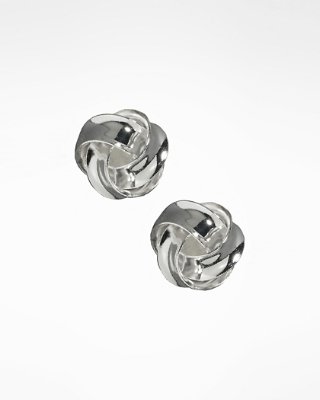 STERLING SILVER KNOTTED EARRINGS