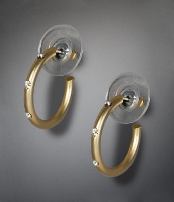 EMBELLISHED MINI HOOP EARRINGS