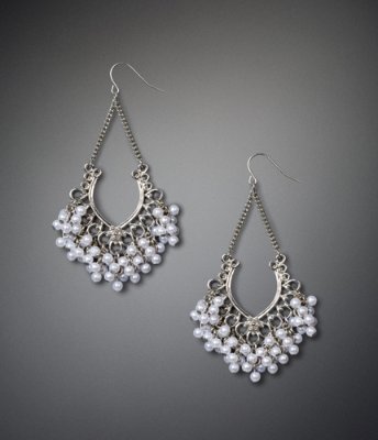 PEARL CHANDELIER DROP EARRINGS