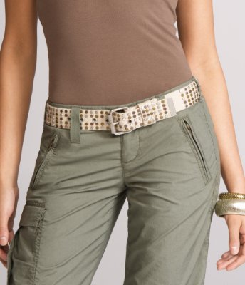 STUDDED CANVAS BELT