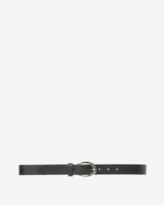 ROUND BUCKLE LEATHER BELT