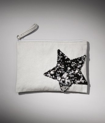 EMBELLISHED COTTON POUCH