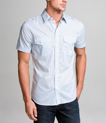 SHORT-SLEEVE MILITARY SHIRT - ARROW PRINT