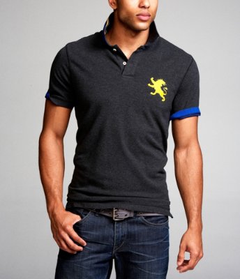 LARGE LION PIQUE POLO
