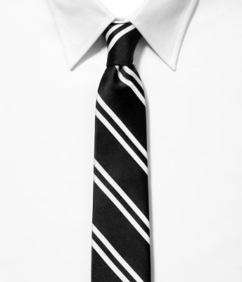 NARROW SILK TIE - STRIPE