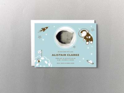 Astro Monkey: Photo Birth Announcement