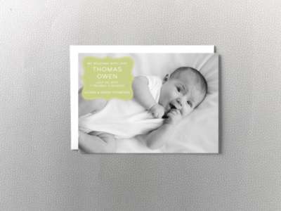 Big Photo Frame: Photo Birth Announcement