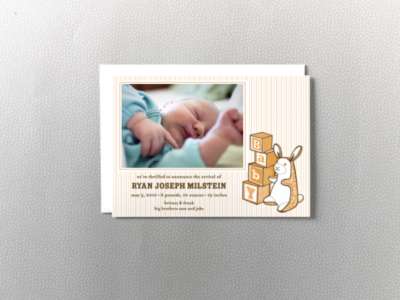Bunny & Blocks: Birth Announcement