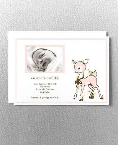 Darling Fawn Birth Announcement