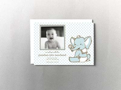 Diapered Elephant: Birth Announcement