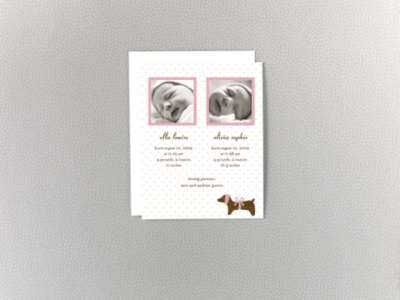 Doggie: Photo Birth Announcement