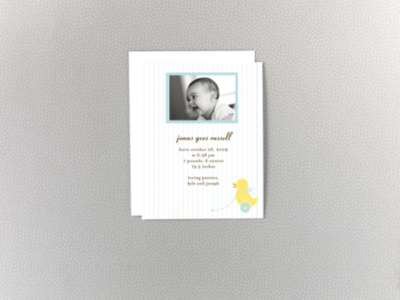 Duckie: Photo Birth Announcement