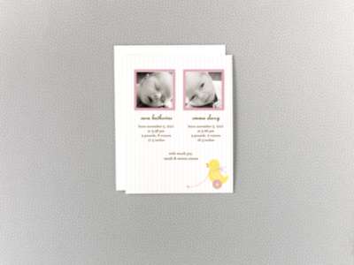 Duckie: Photo Birth Announcement