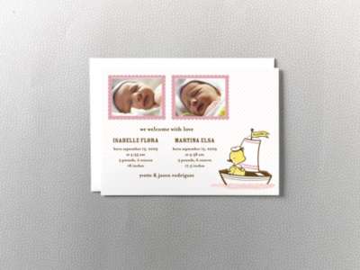 Sailor Ducky: Twin Birth Announcement