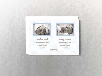 Scallop Frame:  Birth Announcement