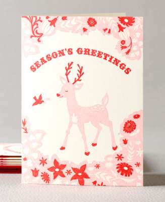 Festive Deer & Bird - Set of 6