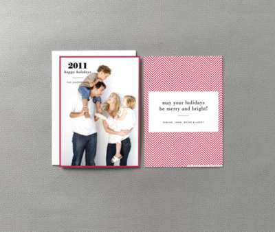 Chevron (Portrait): Holiday Photo Card