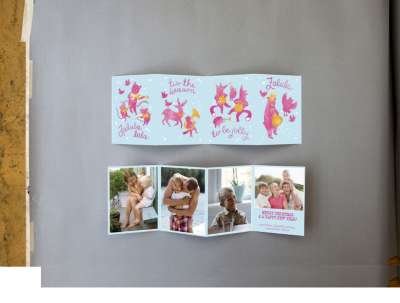 Fa La La Blue: Christmas Photo Card
