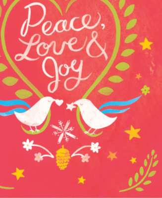 Doves Red Holiday Photo Card