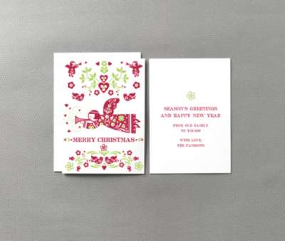 Folk Angel: Holiday Card