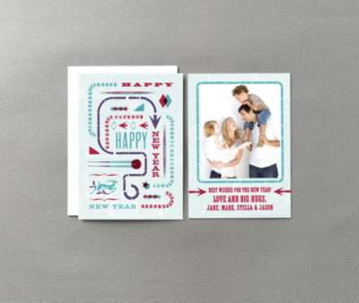 Happy New Year Arrows---Holiday Photo Card