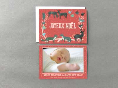 Joyeux Noel Red: Christmas Photo Card