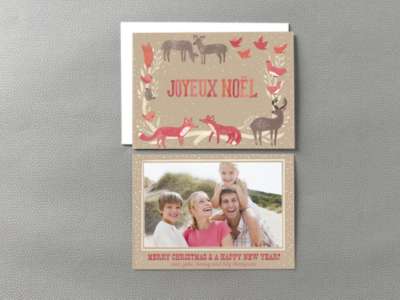 Joyeux Noel Tan---Holiday Photo Card