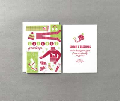 Warm Things: Letterpress Christmas Card