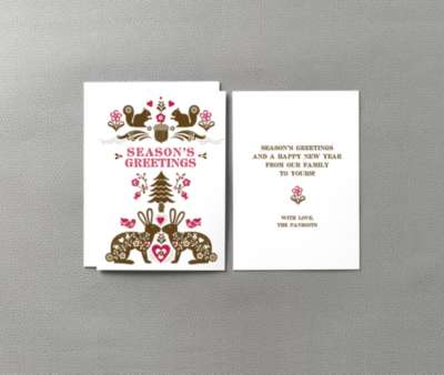 Woodland Friends---Holiday Card
